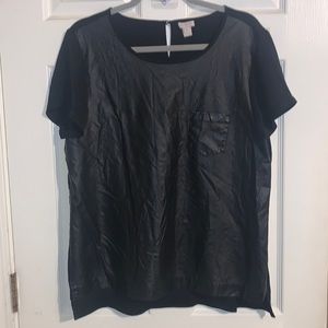 J.Crew Faux Leather Shirt